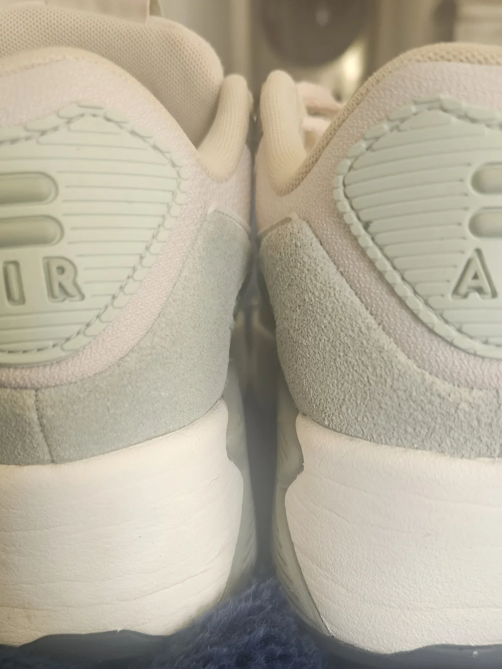 Nike Women’s Platform Sneakers in Beige, Cream, and Pale Green